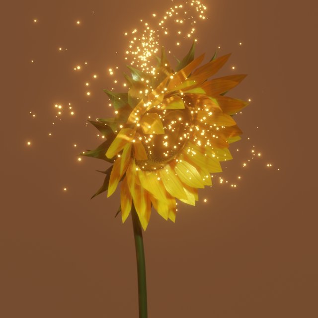 sunflower 3D 模型 .c4d .max .obj .3ds .fbx .stl .blend 