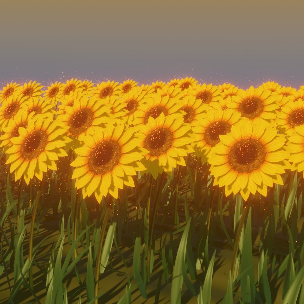 Sunflower 3d Model In Flowers 3dexport
