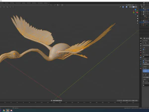 flamingo flying 3D Model