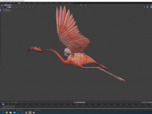 flamingo flying Modelo 3D
