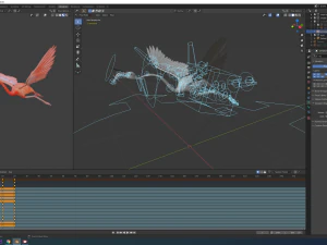 flamingo flying 3D Model