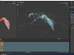 flamingo flying 3D Model