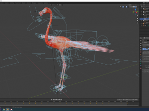 flamingo flying Modelo 3D