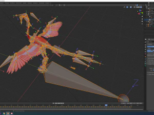 flamingo flying 3D Model