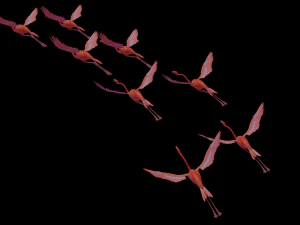 flamingo flying 3D Model