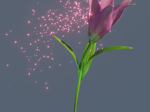 lily flower rigged animated 3D Model