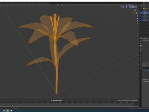 lily flower rigged animated 3D Model