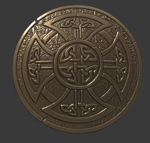 celtic shield 3d print model 3D 프린트 모델 .c4d .max .obj .3ds .fbx .stl .blend 