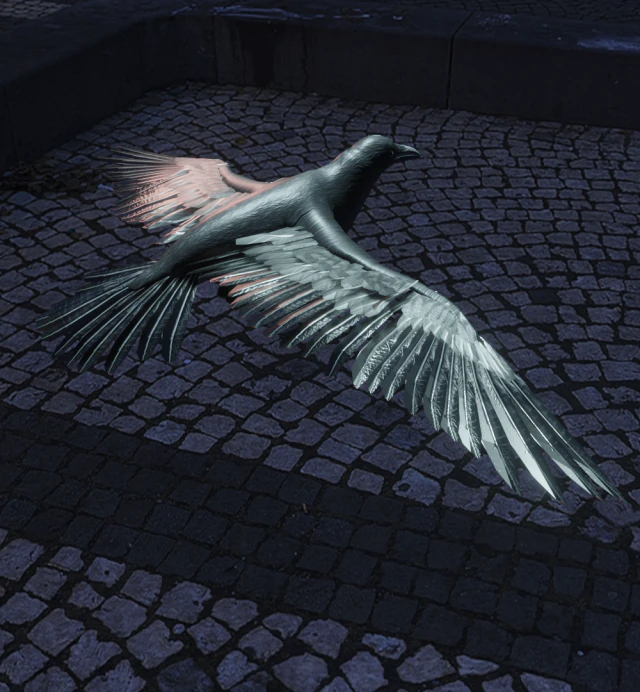 corvo voando Modelo 3D .c4d .max .obj .3ds .fbx .stl .blend 