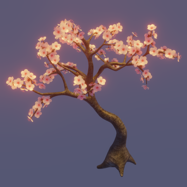cherry tree 3D-Modell .c4d .max .obj .3ds .fbx .stl .blend 