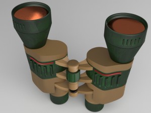 binocular 3D-Modell