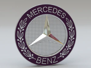 mercedes logo set 3D Model