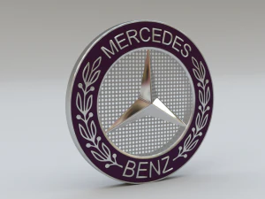 mercedes logo set 3D Model