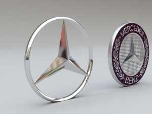 mercedes logo set 3D-Modell