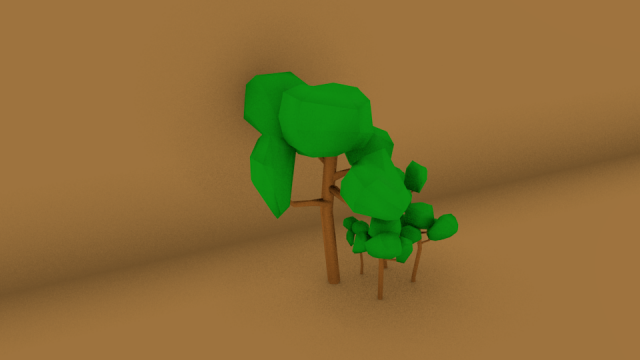 little cartoon treesblender 3D Model .c4d .max .obj .3ds .fbx .stl .blend