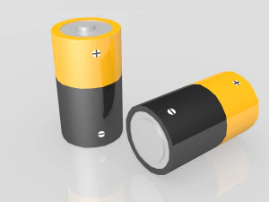 batteria scarica poli Modello 3D