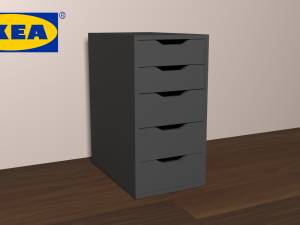 ikea desk drawer unit 3D-Modell