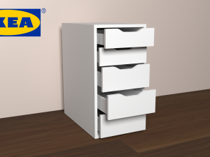 ikea desk drawer unit 3D-Modell