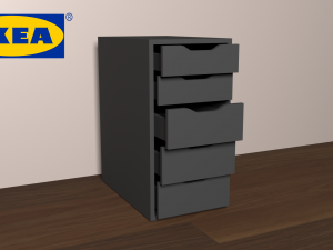 ikea desk drawer unit 3D-Modell