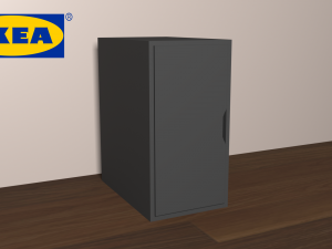 ikea desk door unit Modello 3D