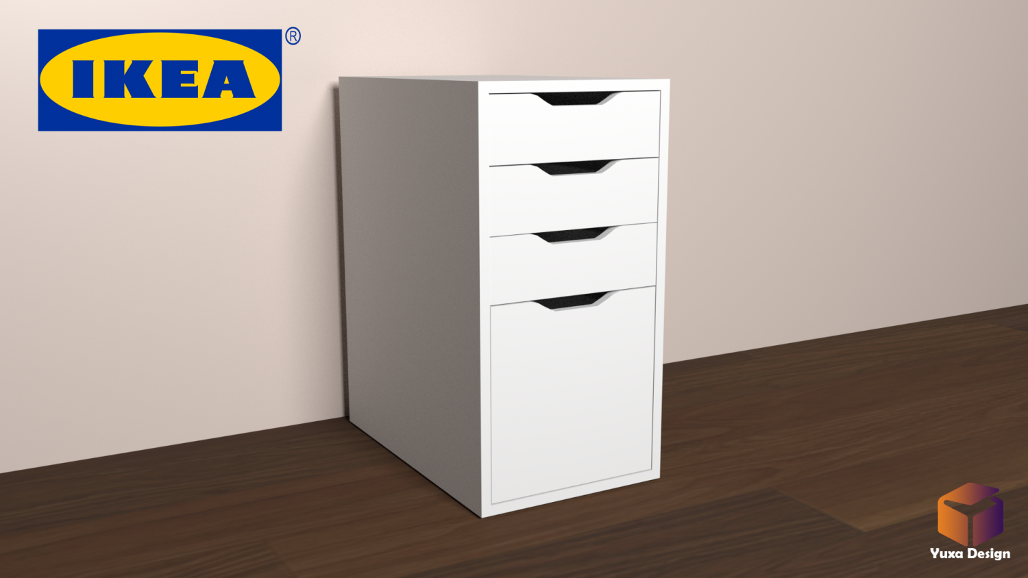 Ikea Alex Desk Drawer Unit Drop File Storage 3d Modell In