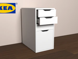 ikea alex desk drawer unit - drop file storage 3D Model