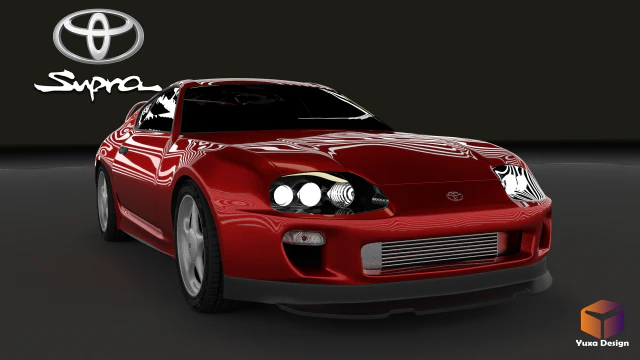 toyota supra 3D Model .c4d .max .obj .3ds .fbx .stl .blend