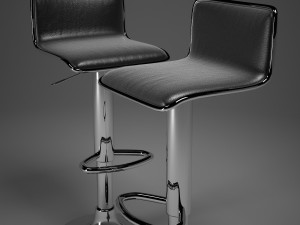 bar chair 3D मॉडल