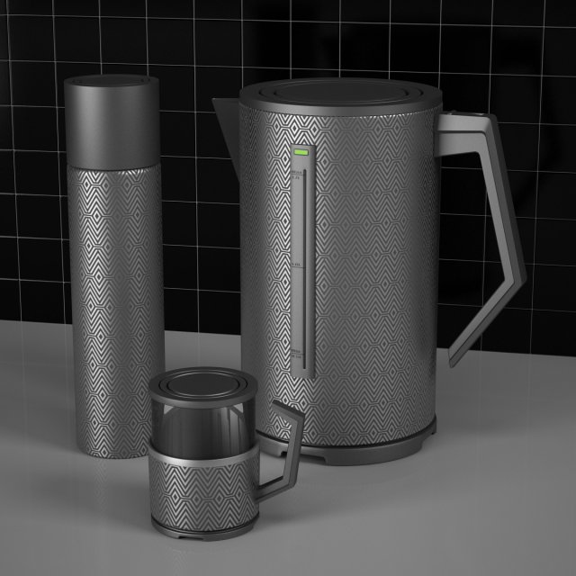 teapot thermos mug Model 3D .c4d .max .obj .3ds .fbx .stl .blend 