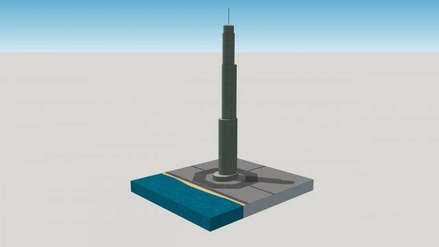 modelo de arranha-c&eacute;u Modelo 3D .c4d .max .obj .3ds .fbx .stl .blend 