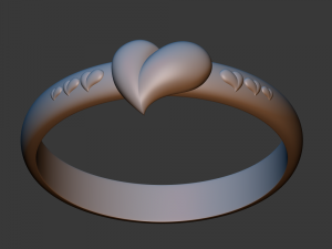 ring-heart Modelo 3D