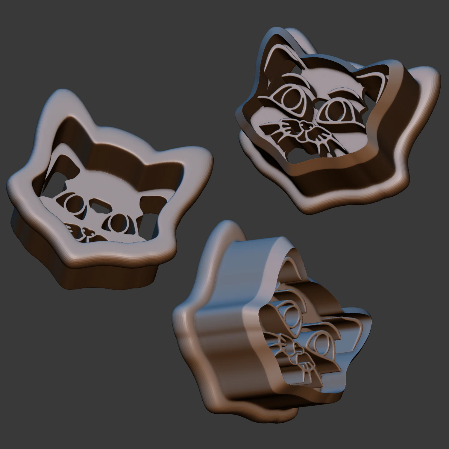 cookie shape 3D Model .c4d .max .obj .3ds .fbx .stl .blend 
