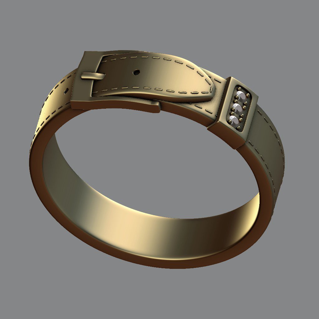 3d model ring. Кольцо ремень STL.
