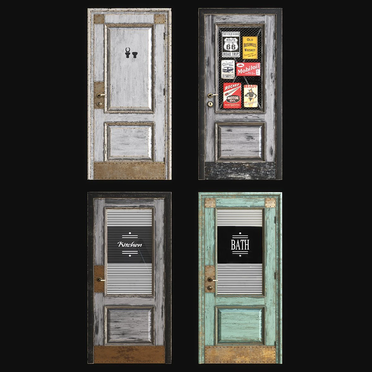 loft doors from doors brothers 3D Model .c4d .max .obj .3ds .fbx .stl .blend 