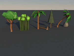 pack d'environnement low poly Modèle 3D