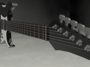low poly electric guitar 3D-Modell