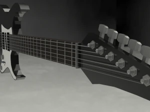 guitare &eacute;lectrique low poly Modèle 3D