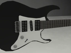 low poly electric guitar 3D Model