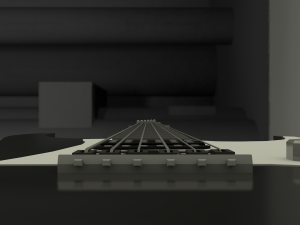 low poly electric guitar Model 3D