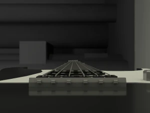 low poly electric guitar 3D Model
