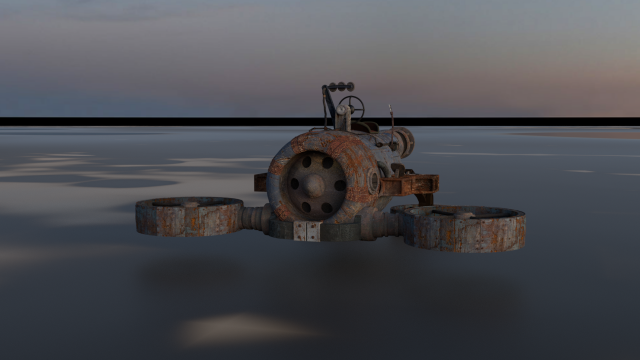 old rusty air car 3D मॉडल .c4d .max .obj .3ds .fbx .stl .blend 
