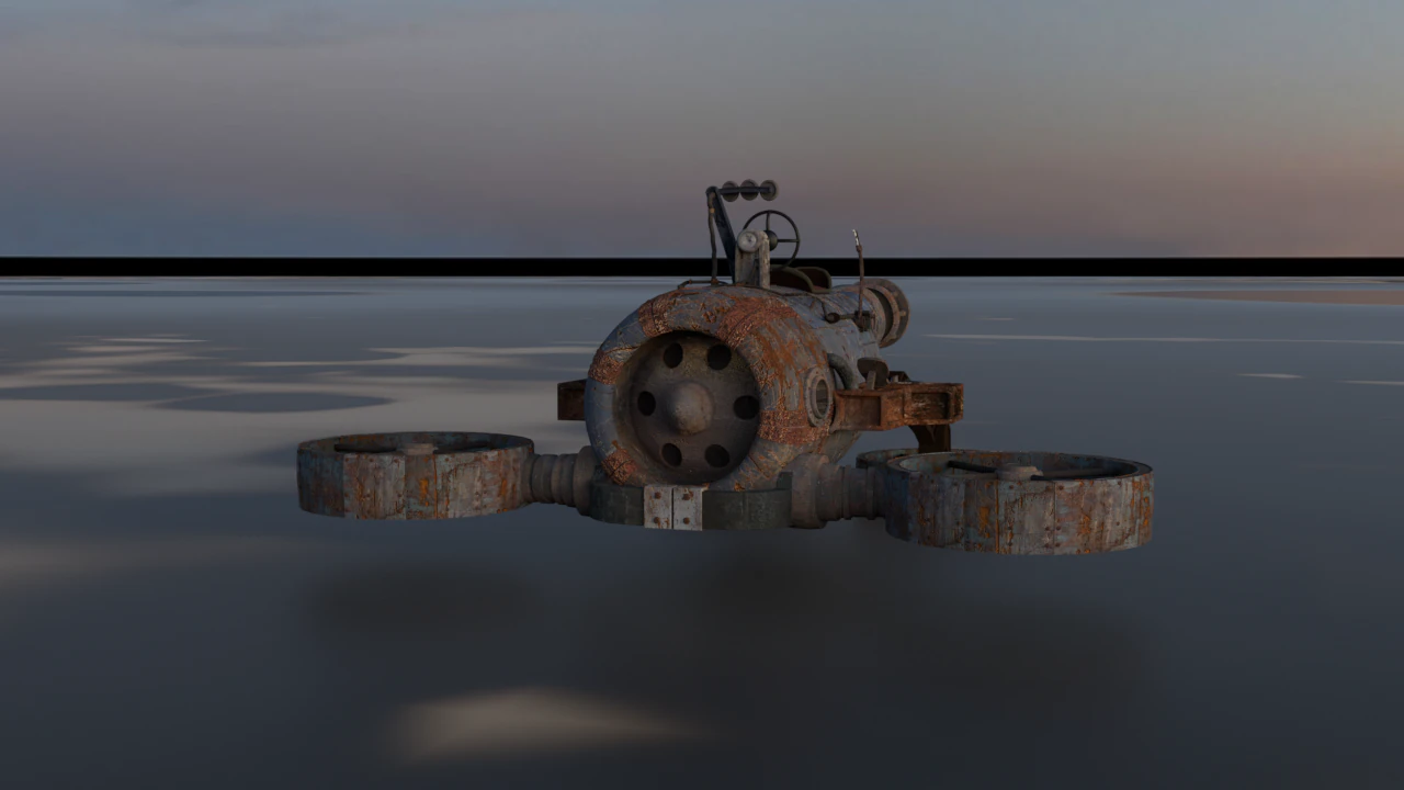 old rusty air car 3D Model .c4d .max .obj .3ds .fbx .stl .blend