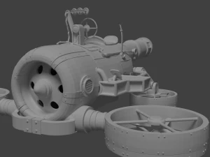 old rusty air car 3D Model
