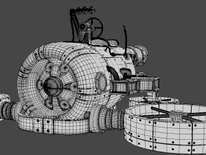 old rusty air car 3D Model