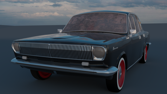 Gaz-24 Volga Бесплатно 3D Модель In Старые Авто 3DExport