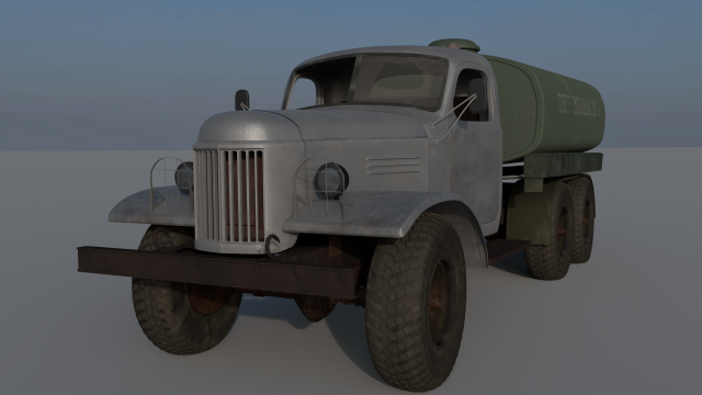 zil 157 fuel truck Modelo 3D .c4d .max .obj .3ds .fbx .stl .blend 