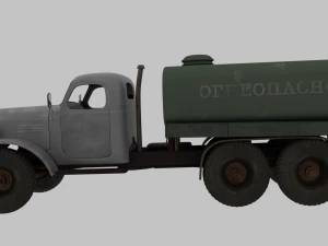 zil 157 fuel truck 3D Model