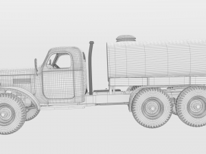 zil 157 fuel truck Modelo 3D