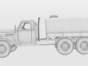 zil 157 fuel truck 3D Model