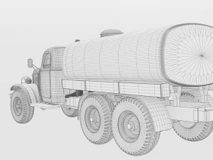 zil 157 fuel truck 3D Model